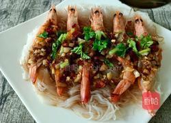 蒜蓉粉丝蒸开背虾的做法图解15