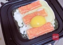 爆浆芝士蟹肉三明治(5分钟快手餐)的做法图解4