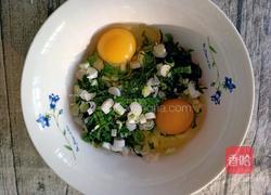 虾皮油菜鸡蛋饼的做法图解4
