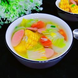 白菜玉米清脂养颜汤的做法[图]