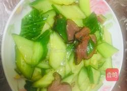 黄瓜炒腊肉的做法图解6
