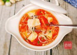 番茄豆腐菌菇汤的做法图解16