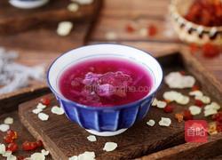 桃胶皂角米雪燕紫薯羹的做法图解12