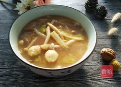 娃娃菜海鲜菇丸子汤的做法图解15