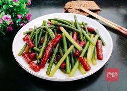 蒜苗炒腊肠的做法图解15