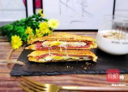 火腿鸡蛋芝士三明治的做法图解16