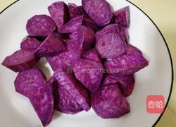紫薯全麦营养花卷的做法图解1