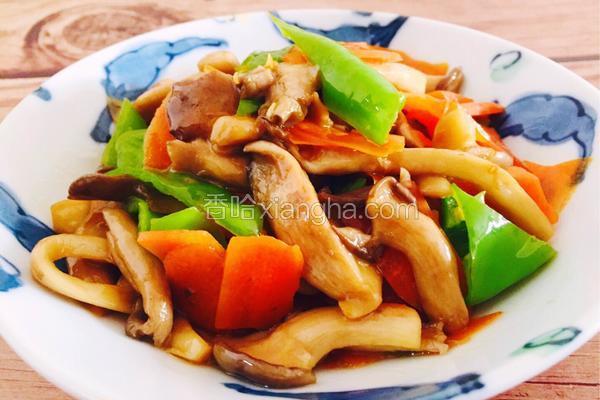 青椒炒蘑菇