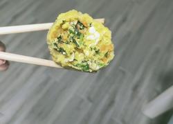 玉米面菠菜团子