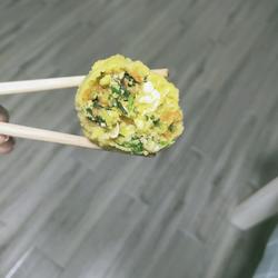 玉米面菠菜团子的做法[图]