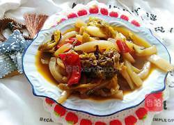 酸菜炒魔芋的做法图解8