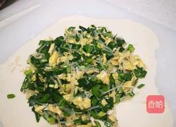 韭菜鸡蛋粉条饼的做法图解3