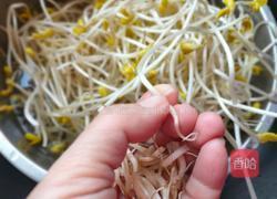 雪菜炒黄豆芽的做法图解3