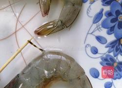 油菜炒虾仁的做法图解2