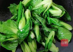 油菜炒虾仁的做法图解8