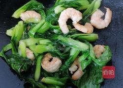 油菜炒虾仁的做法图解11