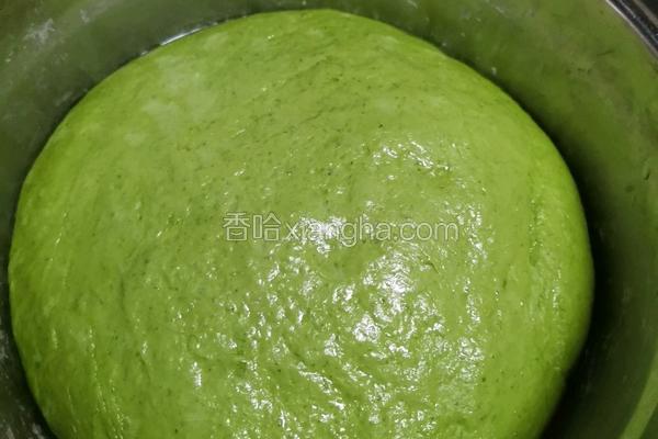 绿色面团制作与发酵