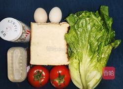 懒人版鸡蛋火腿三明治的做法图解1