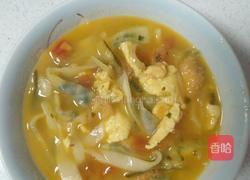 番茄鸡蛋菠菜面块的做法图解12