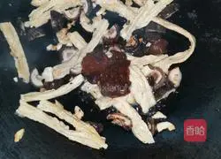 Illustration of home-style shiitake mushrooms and yuba 6