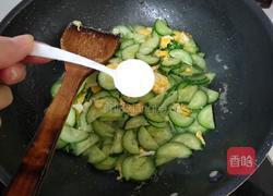 黄瓜炒鸡蛋便当的做法图解4