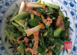 蒜苗炒肉的做法图解4