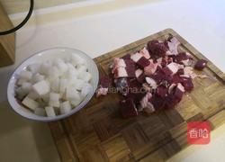 东北白萝卜炖牛肉的做法图解2