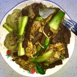 生酮-黑椒牛柳炒面~魔芋面大开发的做法[图]