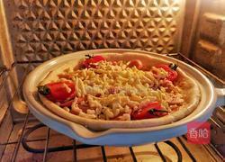 桂花火腿肠披萨的做法图解12