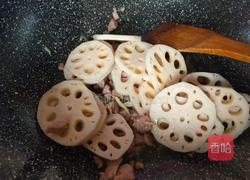 酱炒肉末藕片的做法图解5