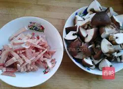 Illustration of how to make fried mushrooms with meat 1