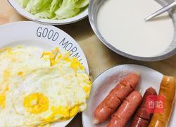 鸡蛋肠仔手抓饼的做法图解2