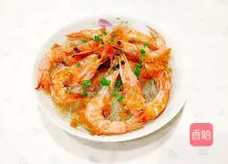 Illustration of how to make steamed South American white prawns with vermicelli 18