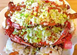 Illustration of how to make swimming crab with scallion oil 6