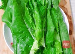 白灼油麦菜的做法图解1