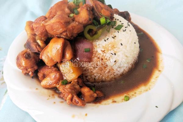 鸡腿土豆盖浇饭