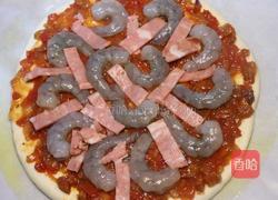 不用模具就能做的海陆至尊披萨的做法图解11