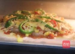 不用模具就能做的海陆至尊披萨的做法图解14