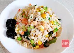 虾仁时蔬炒饭的做法图解6