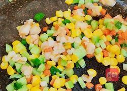 虾仁时蔬炒饭的做法图解4