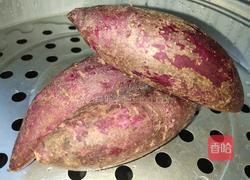 牛奶紫薯团子的做法图解1