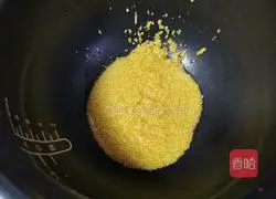 Illustration of how to make acacia flower millet porridge 3