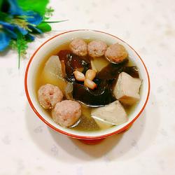海带豆腐白萝卜肉丸汤的做法[图]
