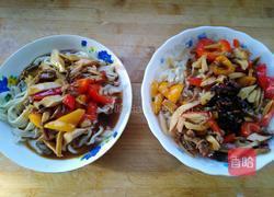 杏鲍菇肉丝双椒手擀面的做法图解8