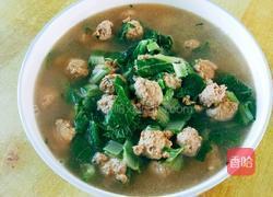 小白菜丸子汤的做法图解9