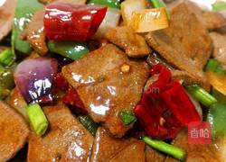 嫩炒猪肝的做法图解12