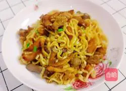 Illustration of how to make chicken legs and chicken noodles with chicken sauce 9