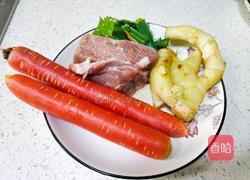 胡萝卜仔姜炒肉的做法图解1