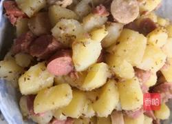 孜然土豆火腿肠的做法图解4