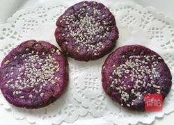紫薯芝麻饼的做法图解9